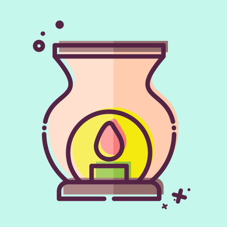 Icon Aroma. related to Vintage Decoration symbol. MBE style. simple design editable. simple illustrationのイラスト素材