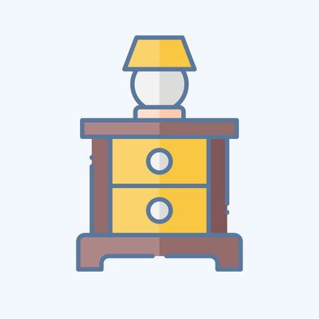 Icon Drawer Cabinet. related to Vintage Decoration symbol. doodle style. simple design editable. simple illustrationのイラスト素材