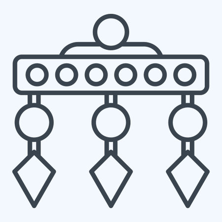 Icon Mobile. related to Vintage Decoration symbol. line style. simple design editable. simple illustrationのイラスト素材