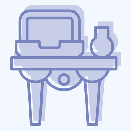 Icon Shelves. related to Vintage Decoration symbol. two tone style. simple design editable. simple illustrationのイラスト素材