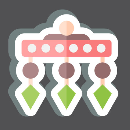 Sticker Mobile. related to Vintage Decoration symbol. simple design editable. simple illustrationのイラスト素材