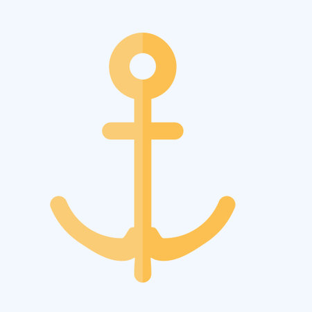 Icon Anchor. related to Sea symbol. flat style. simple design editable. simple illustrationのイラスト素材