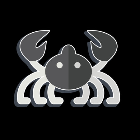 Icon Crab. related to Sea symbol. glossy style. simple design editable. simple illustrationのイラスト素材