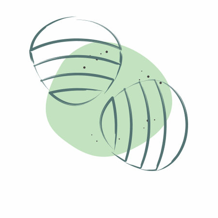 Icon Clam. related to Sea symbol. Color Spot Style. simple design editable. simple illustrationのイラスト素材