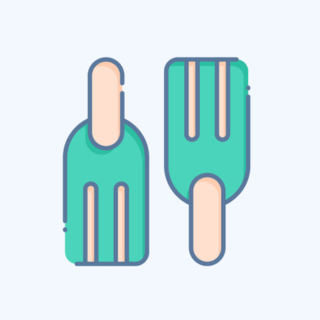 Icon Diving. related to Sea symbol. doodle style. simple design editable. simple illustrationのイラスト素材