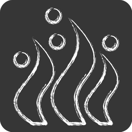 Icon Seaweed. related to Sea symbol. chalk Style. simple design editable. simple illustrationのイラスト素材
