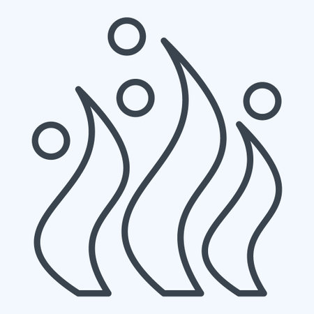 Icon Seaweed. related to Sea symbol. line style. simple design editable. simple illustrationのイラスト素材