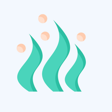 Icon Seaweed. related to Sea symbol. flat style. simple design editable. simple illustrationのイラスト素材