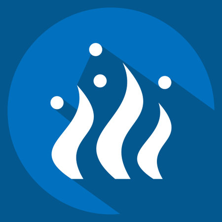 Icon Seaweed. related to Sea symbol. long shadow style. simple design editable. simple illustrationのイラスト素材