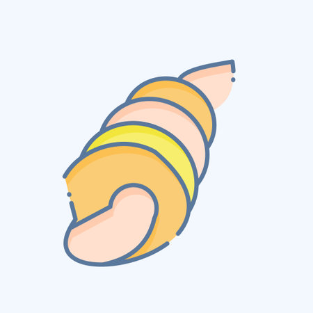 Icon Shell. related to Sea symbol. doodle style. simple design editable. simple illustrationのイラスト素材