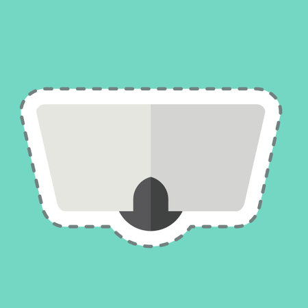 Sticker line cut Eye Mask. related to Sea symbol. simple design editable. simple illustrationのイラスト素材