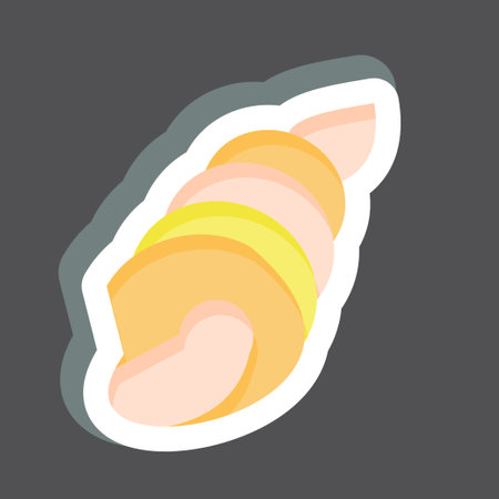 Sticker Shell. related to Sea symbol. simple design editable. simple illustrationのイラスト素材