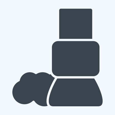 Icon Blush On. related to Cosmetic symbol. glyph style. simple design editable. simple illustrationのイラスト素材