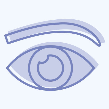 Icon Eyelashes. related to Cosmetic symbol. two tone style. simple design editable. simple illustrationのイラスト素材
