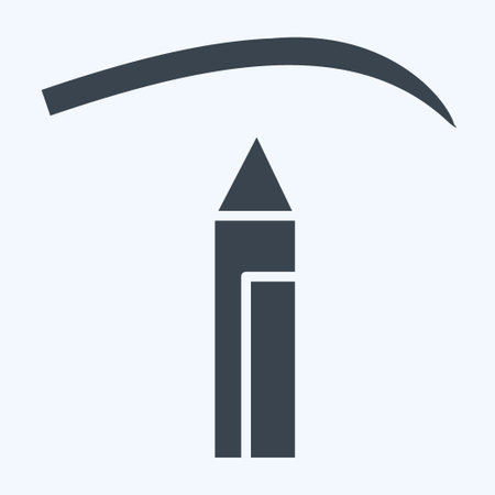 Icon Eyebrow Pencil. related to Cosmetic symbol. glyph style. simple design editable. simple illustrationのイラスト素材