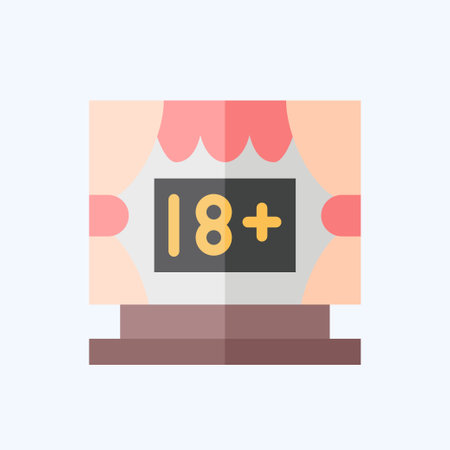 Icon Age. related to Theatre Gradient symbol. flat style. simple design editable. simple illustrationのイラスト素材