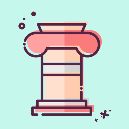 Icon Column. related to Theatre Gradient symbol. MBE style. simple design editable. simple illustrationのイラスト素材