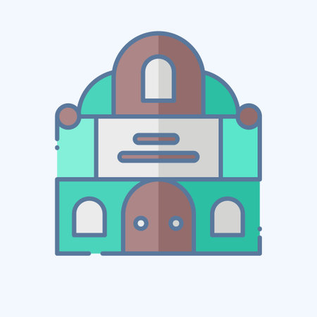 Icon Music. related to Theatre Gradient symbol. doodle style. simple design editable. simple illustrationのイラスト素材