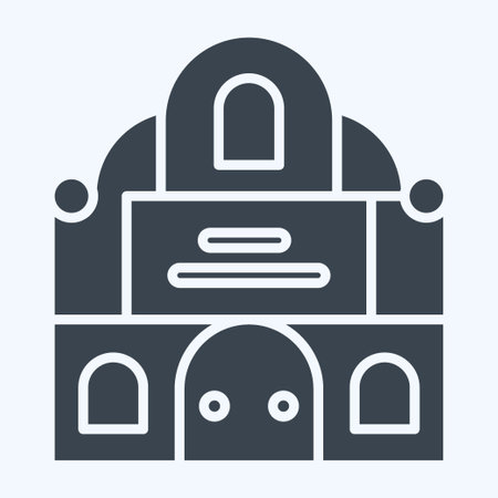 Icon Music. related to Theatre Gradient symbol. glyph style. simple design editable. simple illustrationのイラスト素材