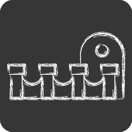 Icon Theatre. related to Theatre Gradient symbol. chalk Style. simple design editable. simple illustration 1のイラスト素材