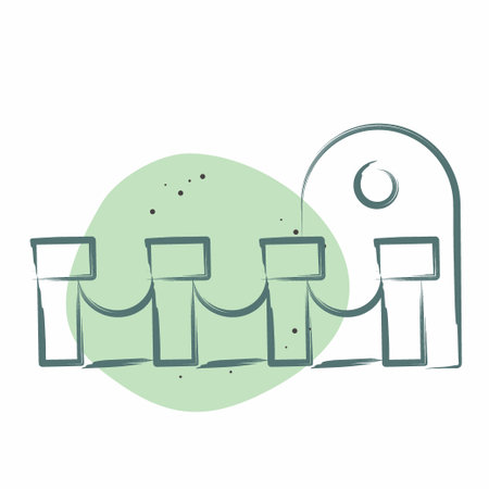 Icon Theatre. related to Theatre Gradient symbol. Color Spot Style. simple design editable. simple illustration 1のイラスト素材