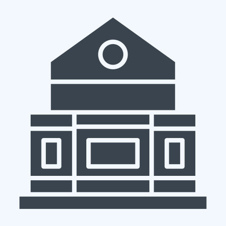 Icon Theatre. related to Theatre Gradient symbol. glyph style. simple design editable. simple illustrationのイラスト素材