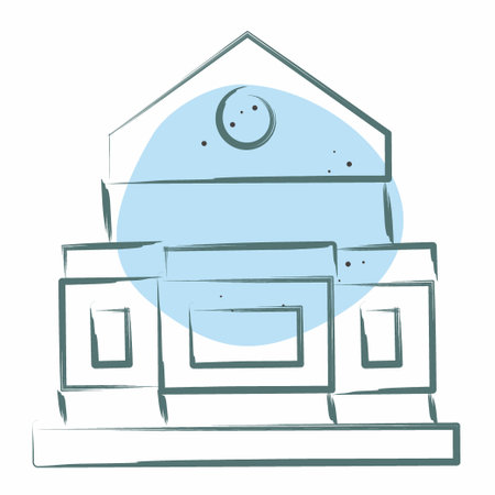 Icon Theatre. related to Theatre Gradient symbol. Color Spot Style. simple design editable. simple illustrationのイラスト素材