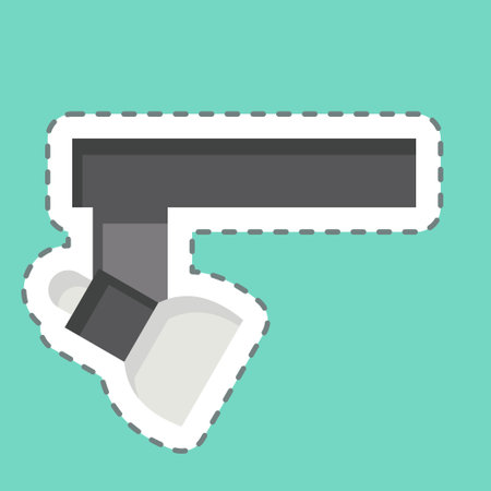 Sticker line cut Lighting. related to Theatre Gradient symbol. simple design editable. simple illustrationのイラスト素材