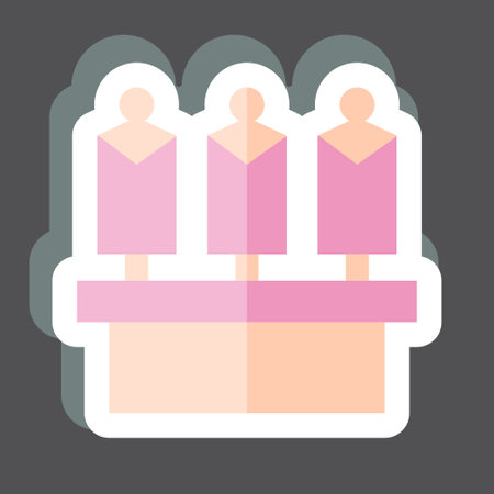Sticker Wardrobe. related to Theatre Gradient symbol. simple design editable. simple illustration