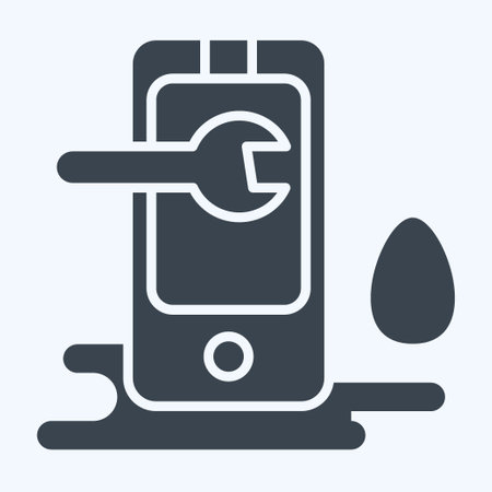 Icon Cellular Damage Repair. related to Future Technology symbol. glyph style. simple design editable. simple illustrationのイラスト素材