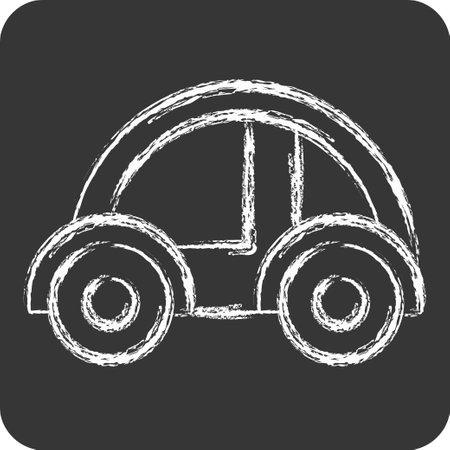 Icon Driverless Car. related to Future Technology symbol. chalk Style. simple design editable. simple illustrationのイラスト素材