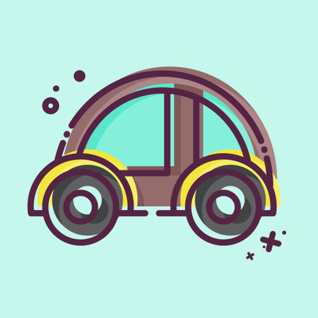 Icon Driverless Car. related to Future Technology symbol. MBE style. simple design editable. simple illustrationのイラスト素材
