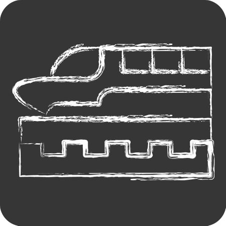 Icon High Speed Train. related to Future Technology symbol. chalk Style. simple design editable. simple illustrationのイラスト素材