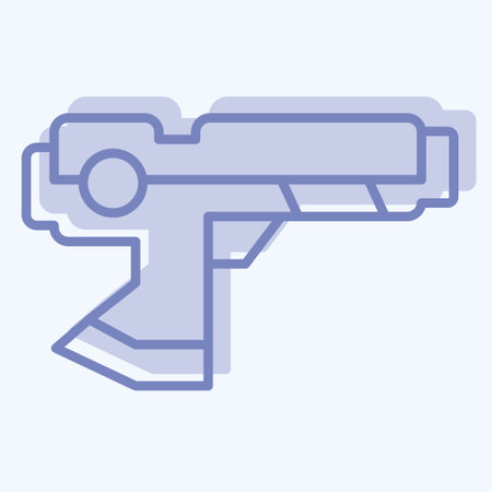 Icon Hi-Tech Weapons. related to Future Technology symbol. two tone style. simple design editable. simple illustrationのイラスト素材