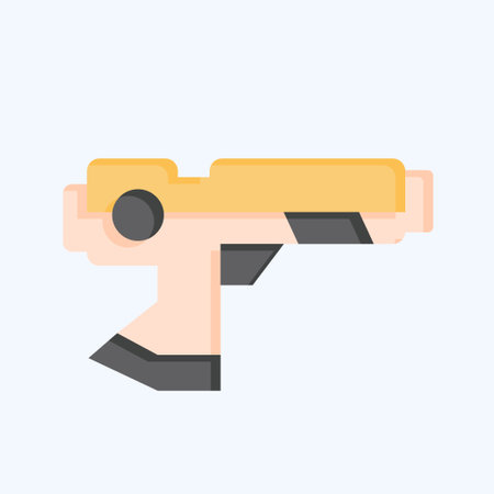 Icon Hi-Tech Weapons. related to Future Technology symbol. flat style. simple design editable. simple illustrationのイラスト素材