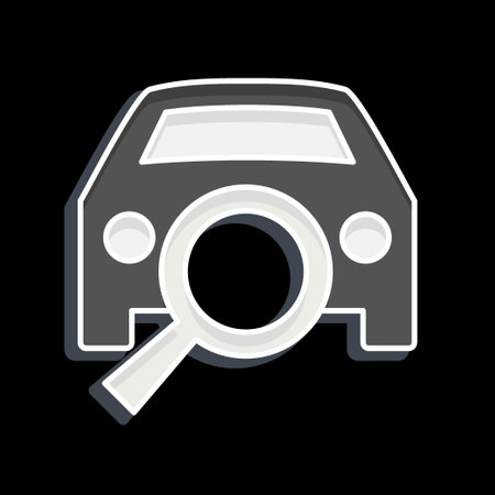 Icon Diagnostic. related to Car ,Automotive symbol. glossy style. simple design editable. simple illustrationのイラスト素材