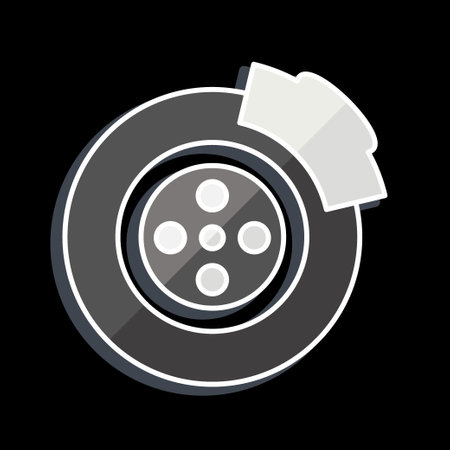 Icon Brake. related to Car ,Automotive symbol. glossy style. simple design editable. simple illustrationのイラスト素材