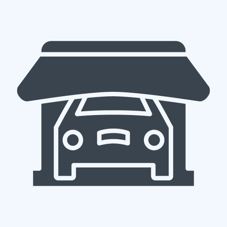 Icon Shop. related to Car ,Automotive symbol. glyph style. simple design editable. simple illustrationのイラスト素材