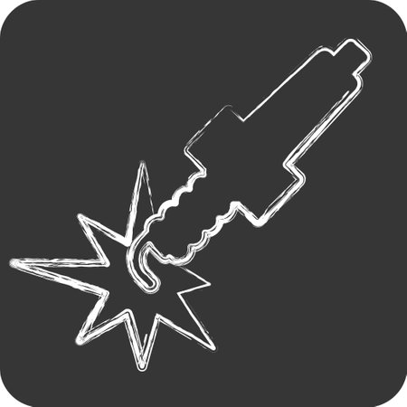 Icon Spark Plug. related to Car ,Automotive symbol. chalk Style. simple design editable. simple illustrationのイラスト素材