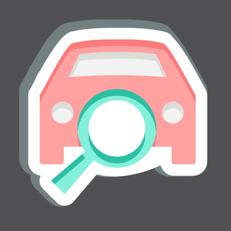 Sticker Diagnostic. related to Car ,Automotive symbol. simple design editable. simple illustrationのイラスト素材