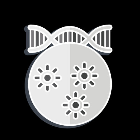Icon Bacteria. related to Biochemistry symbol. glossy style. simple design editable. simple illustrationのイラスト素材