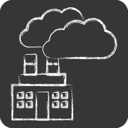 Icon Carbon Dioxide. related to Biochemistry symbol. chalk Style. simple design editable. simple illustrationのイラスト素材