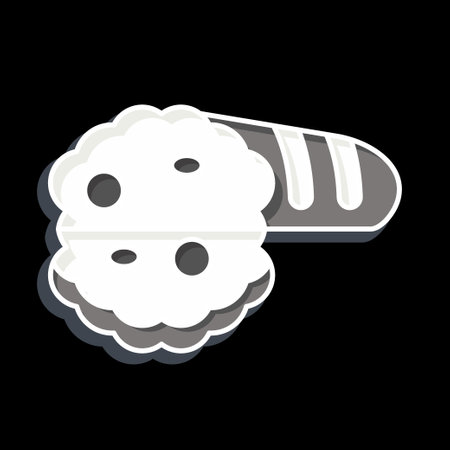Icon Bread. related to Breakfast symbol. glossy style. simple design editable. simple illustrationのイラスト素材