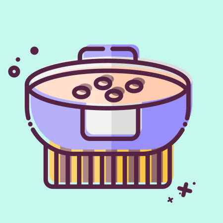 Icon Boiled Rice. related to Breakfast symbol. MBE style. simple design editable. simple illustrationのイラスト素材