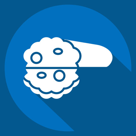 Icon Bread. related to Breakfast symbol. long shadow style. simple design editable. simple illustrationのイラスト素材