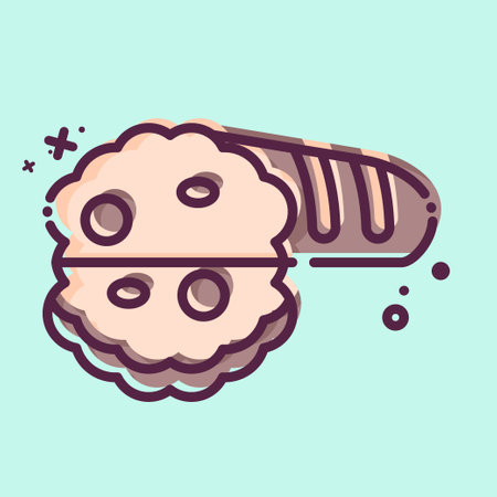 Icon Bread. related to Breakfast symbol. MBE style. simple design editable. simple illustrationのイラスト素材
