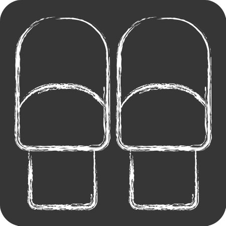 Icon Roll. related to Breakfast symbol. chalk Style. simple design editable. simple illustrationのイラスト素材