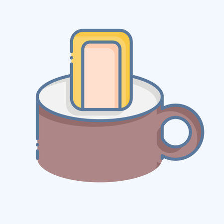 Icon Pottage. related to Breakfast symbol. doodle style. simple design editable. simple illustrationのイラスト素材