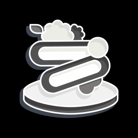 Icon Spaghetti. related to Breakfast symbol. glossy style. simple design editable. simple illustrationのイラスト素材