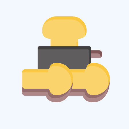 Icon Toast. related to Breakfast symbol. flat style. simple design editable. simple illustrationのイラスト素材